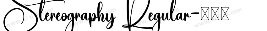 Stereography Regular字体转换